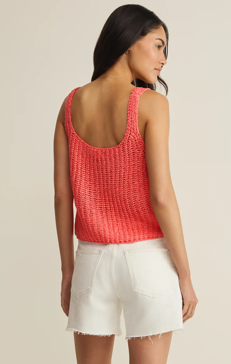 Tate Lace Up Sweater Tank Gelato
