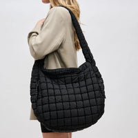 Revive Puffer Hobo Bag Black