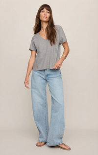 Nomad Slub V Neck Classic Heather Grey