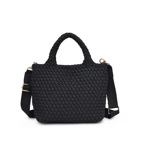 Sky's the Limit Small Laced Up Eco Tote Black