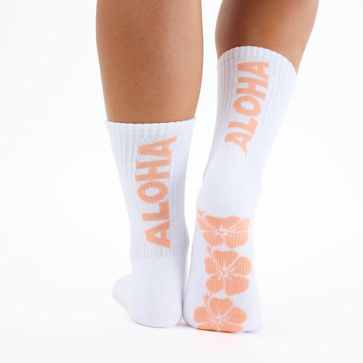 Hana Hou Crew Socks Nectarine