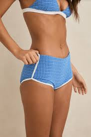 Lola Check Boyleg Bottom Blue