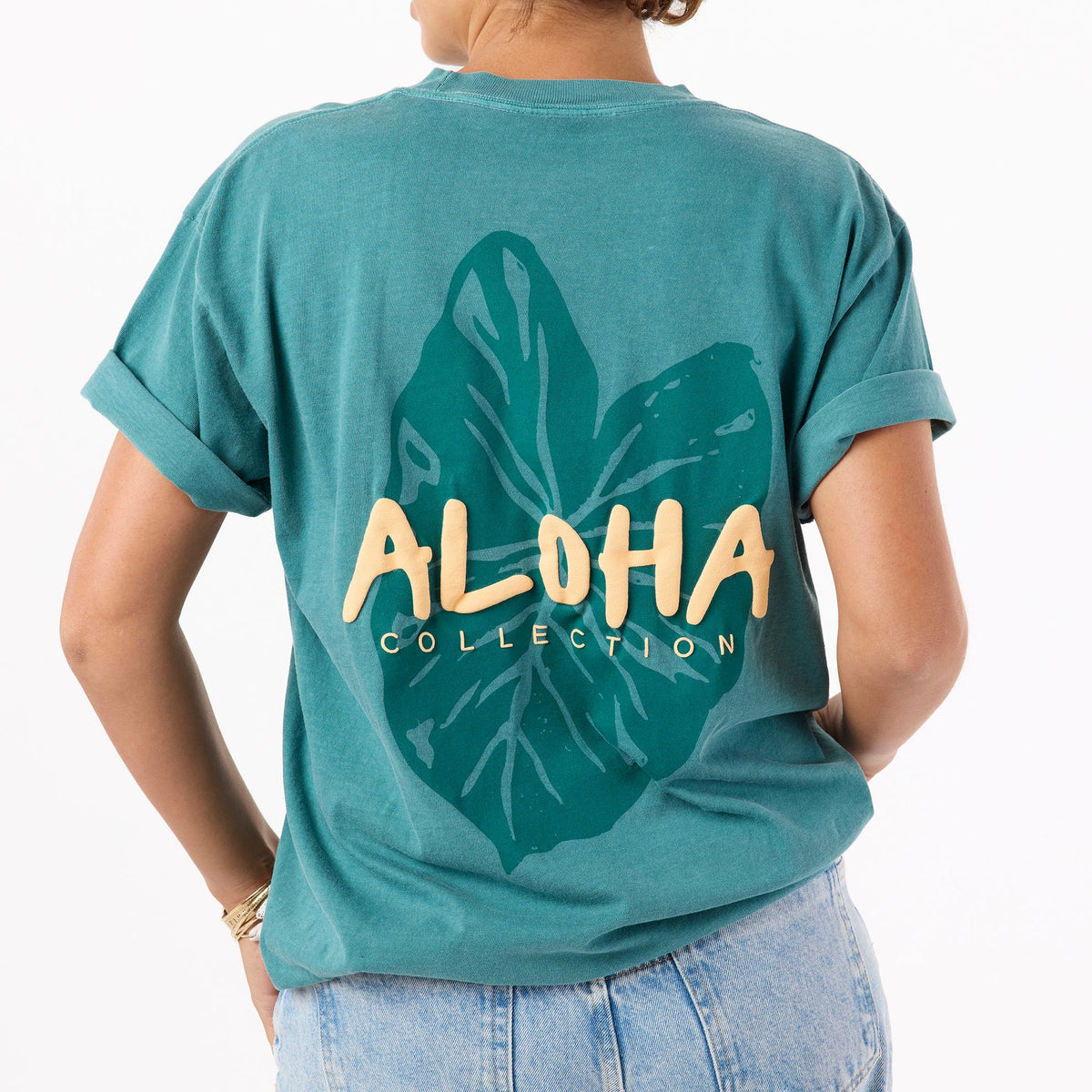 Aloha Kalo Tee Tropical Emerald