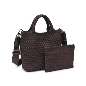 Sky's the Limit Small Woven Tote Chocolate