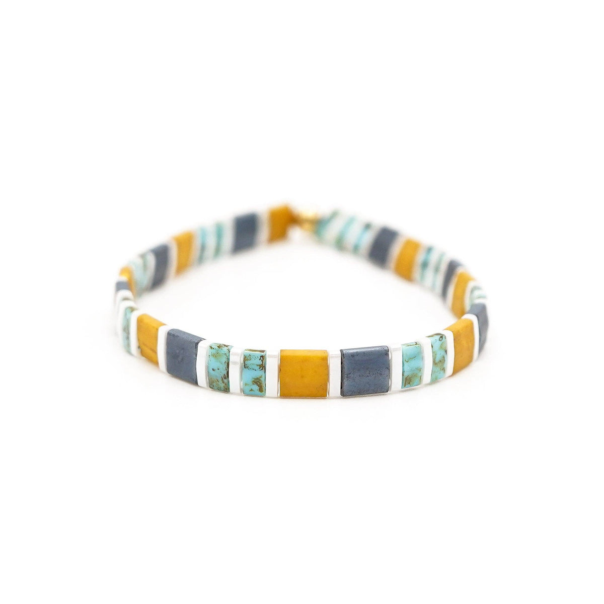 SIERRA GOLD - Tila Bead Bracelets: 6.25 inches - S / Desert Sands