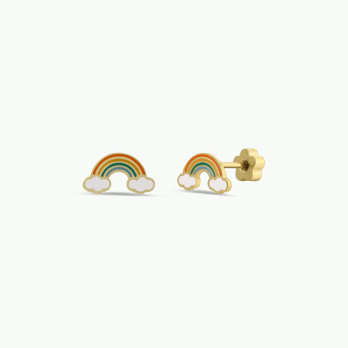 Rainbow Enamel Kids Earrings