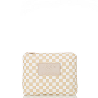 Petite Check Small Pouch Latte