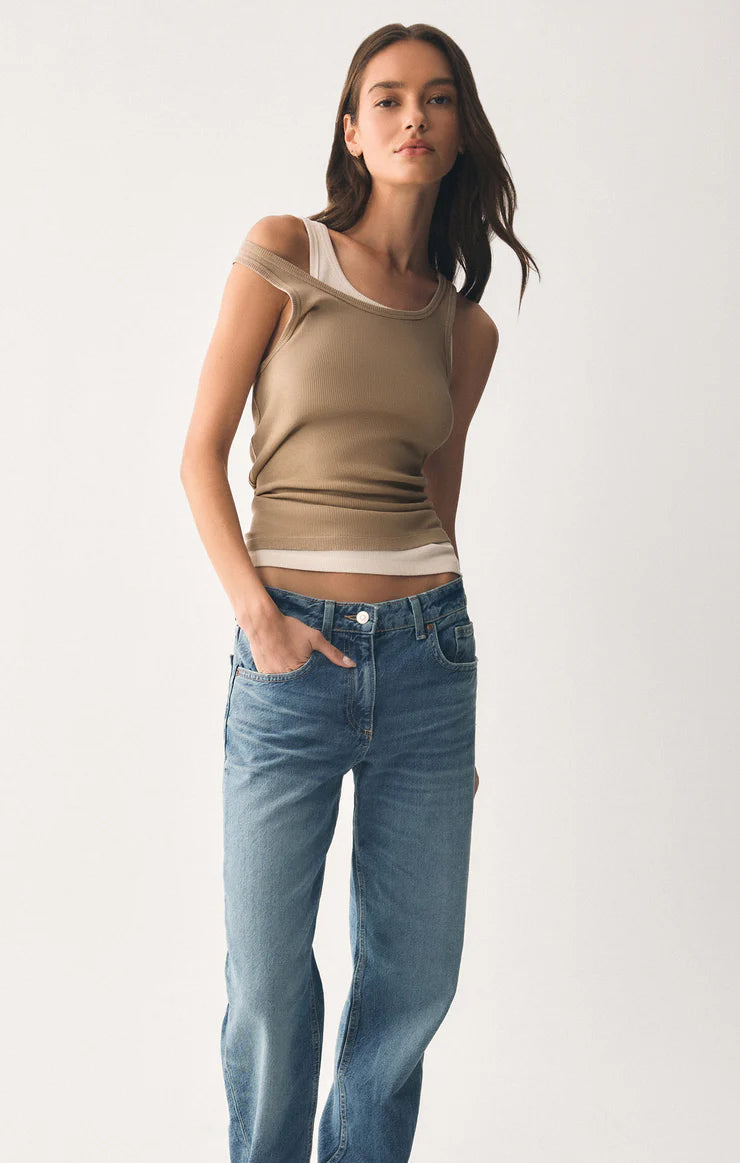 Classic Scoop Rib Tank Desert Tan