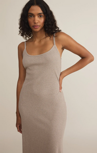Waterfront Midi Dress Heather Taupe