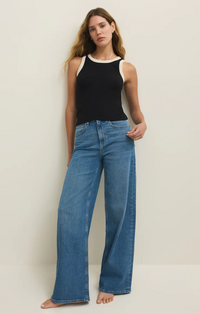 Clarke Rib Tank Black