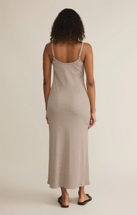 Waterfront Midi Dress Heather Taupe