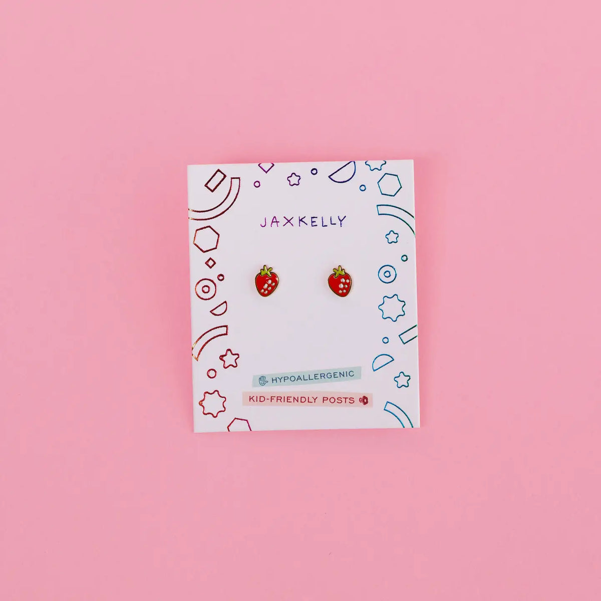 Strawberry Enamel Kids Earrings