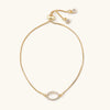 Crystal Oval Gold Slider