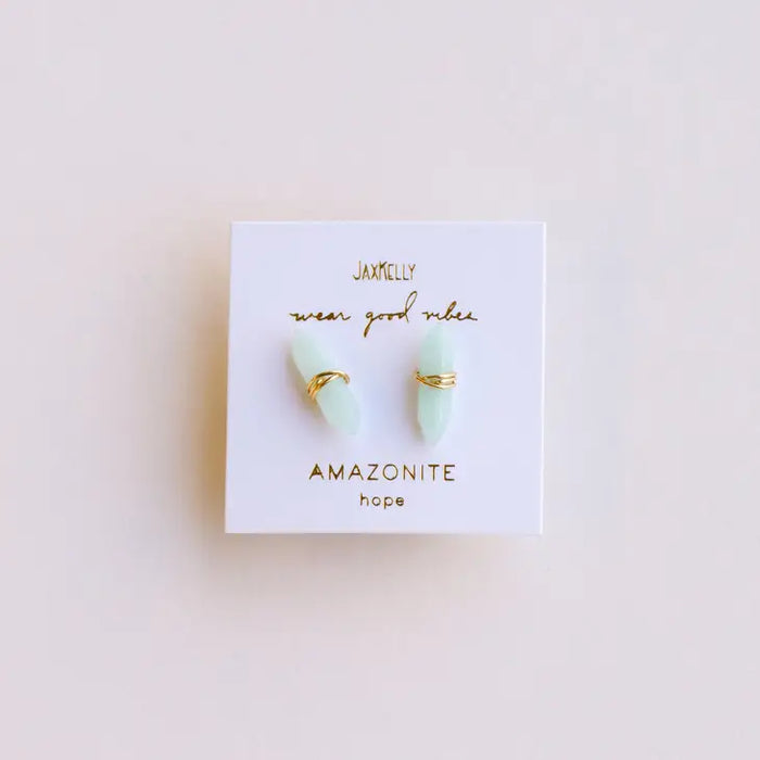 Mineral Point Earrings Amazonite