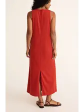 Mystic Modal Rib Dress Cabana Red