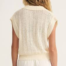 Lauden Crochet Polo Sea Salt