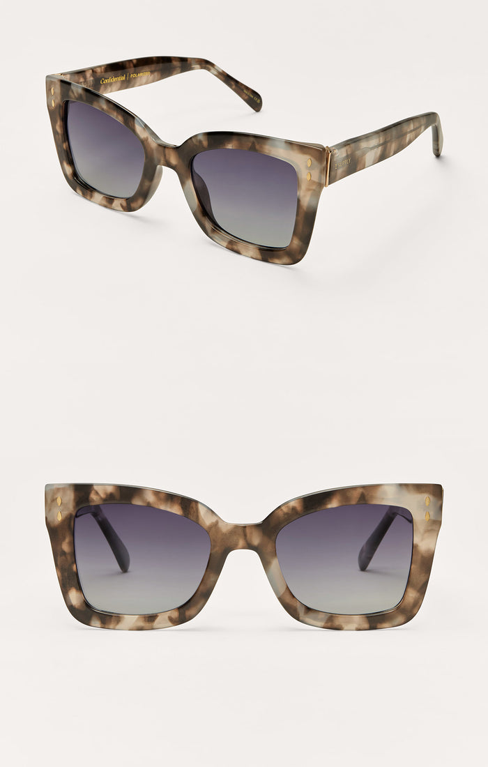 Confidential Sunglasses Marbled Tort