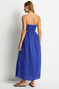 Sunset Cutaway Bandeau Dress Amalfi Blue