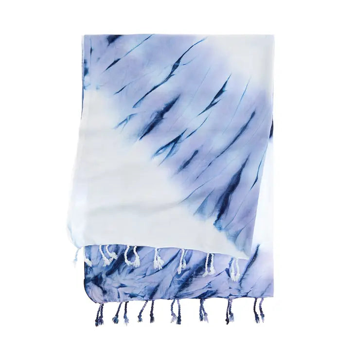 Modern Tie Dye Towel Blue Neptune