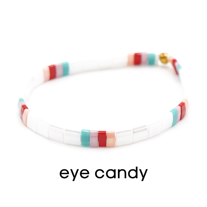 BEACHY - Tila Bead Bracelets: 6.50 inches - M / Eye Candy