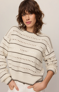 Darby Stripe Sweater Sandstone
