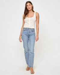 Jeanie Pointelle Tank Cream