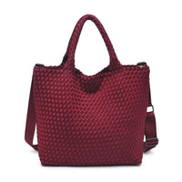 Sky's The Limit Medium Woven Tote Wine