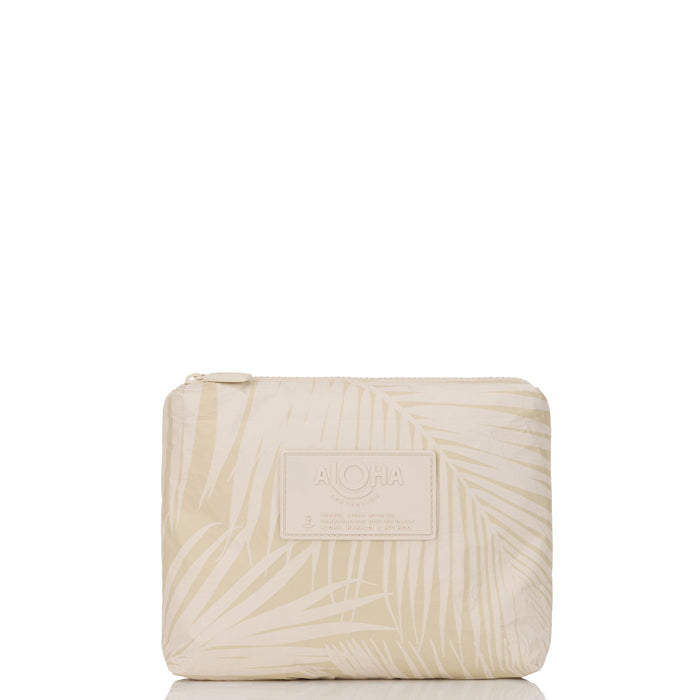 Areca Pouch Small Latte on Sandstone