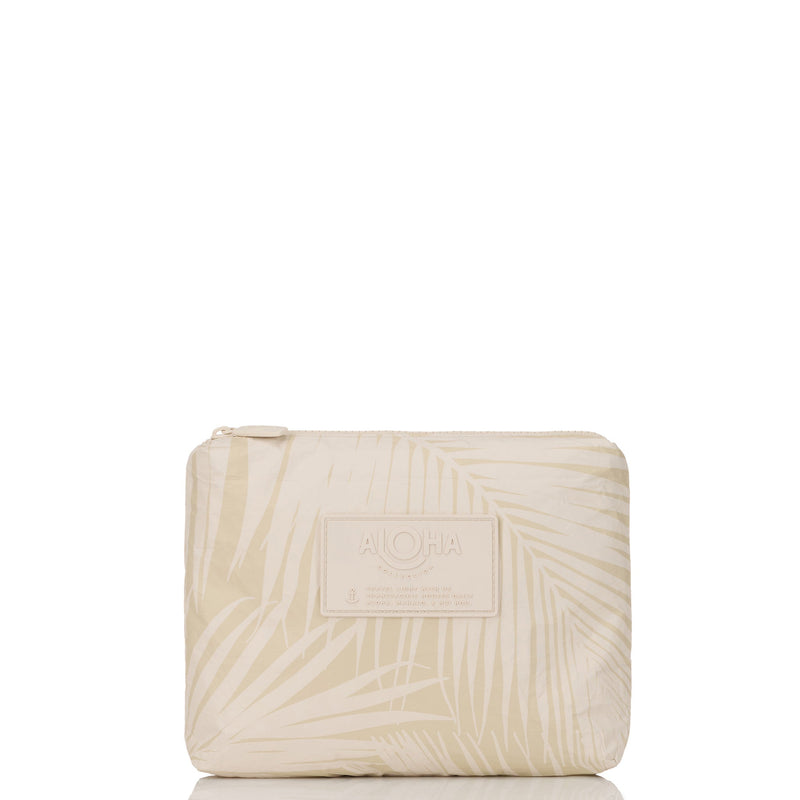 Areca Pouch Small Latte on Sandstone