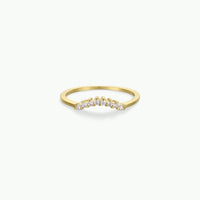 Gold Rings - Arched Crown - Champagne: 7