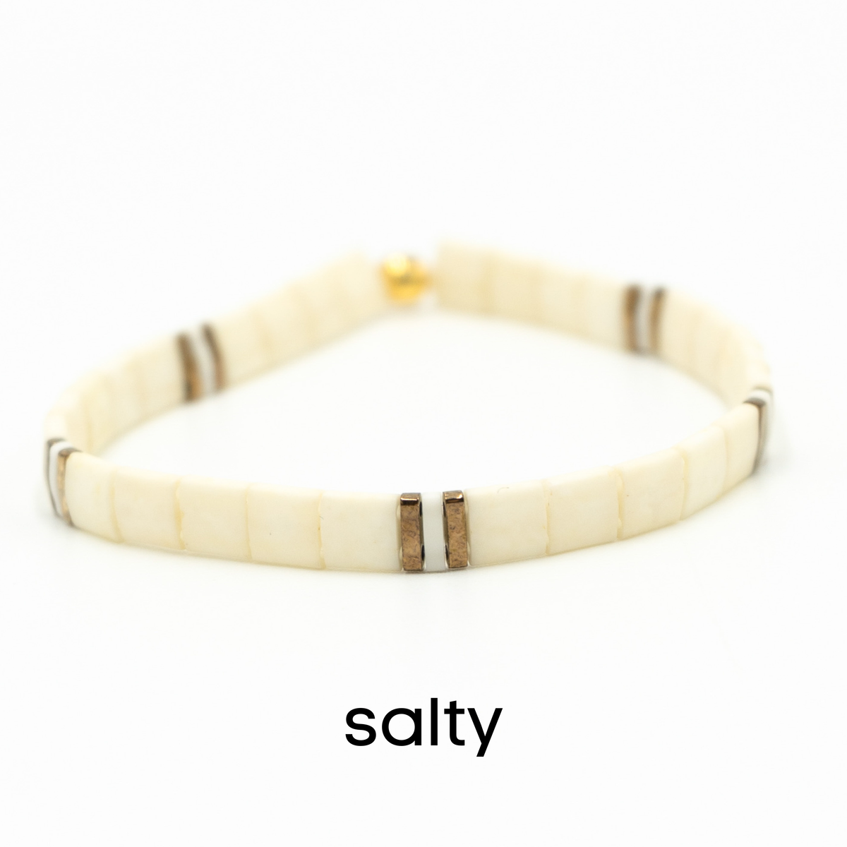 BEACHY - Tila Bead Bracelets: 6.50 inches - M / Salty