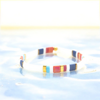 Curve- Tila Bead Bracelet | Single: 6.25 Inches - S