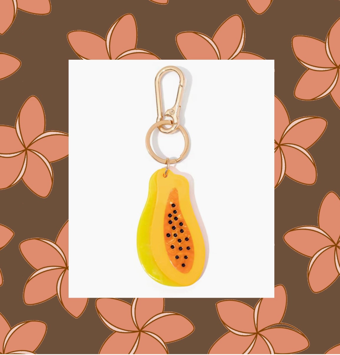 Papaya Keychain