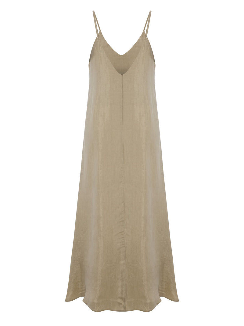 Lucid Flow Maxi Dress Khaki Green