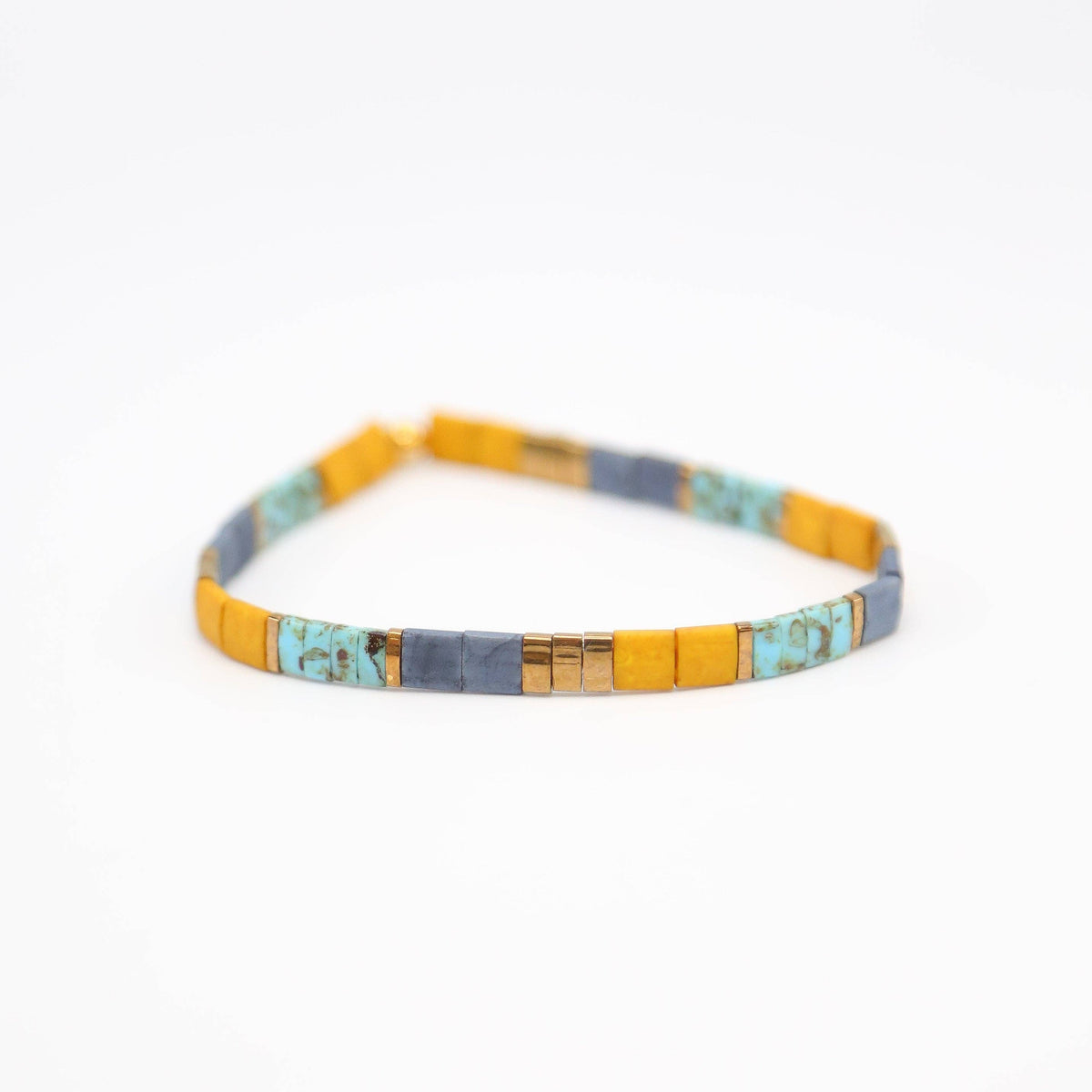 SIERRA GOLD - Tila Bead Bracelets: 6.25 inches - S / Desert Sands