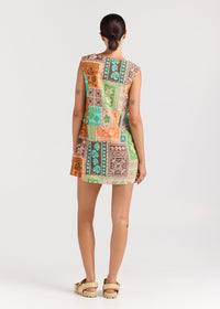 Ibisco V Button Up Dress Sunset