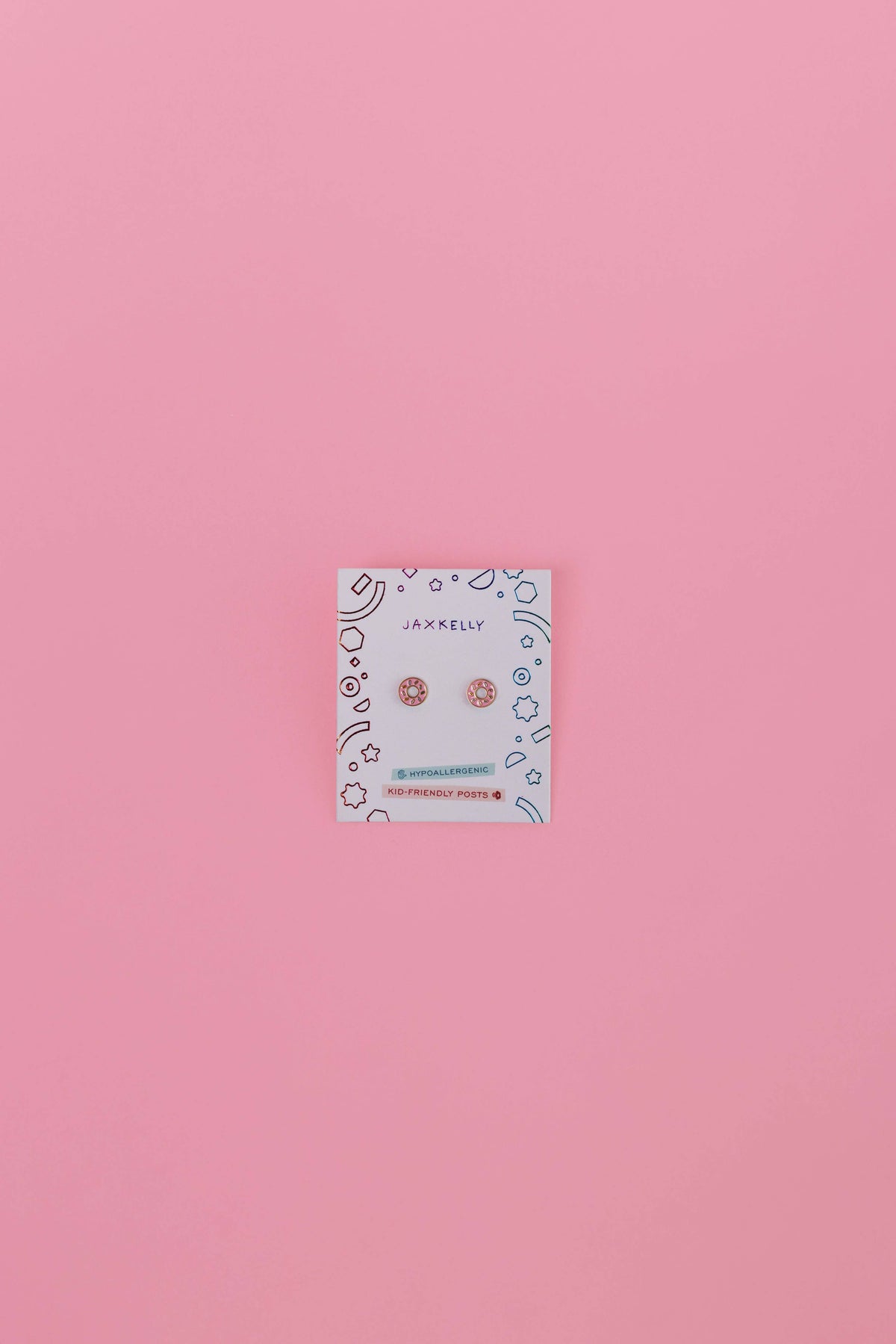 Donut Enamel Flat Back Kids Earrings