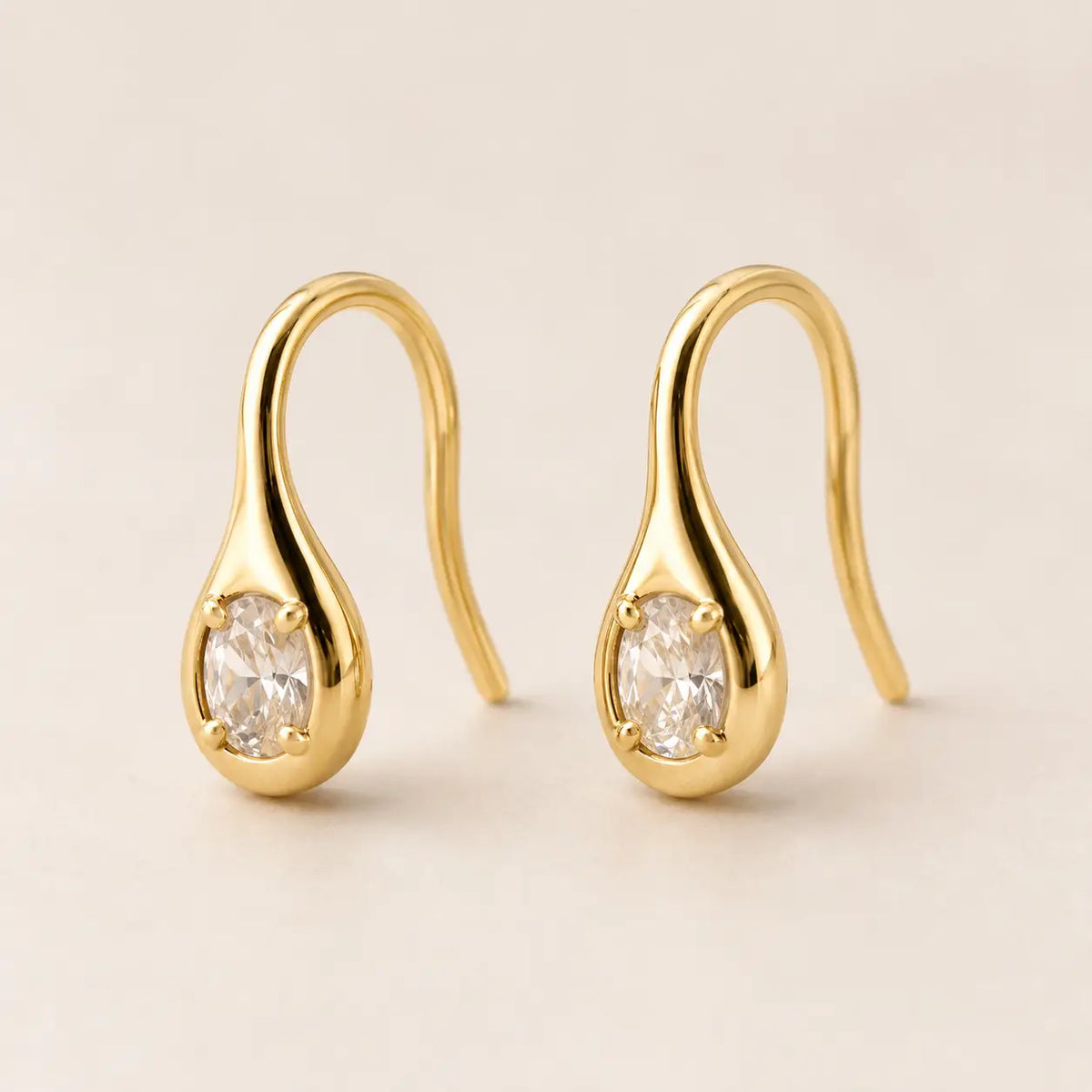 Mini Pear Drop - White CZ