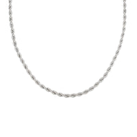 Waterproof Silver Chunky Twisted Necklace