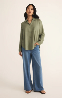 Perfect Linen Top Avocado