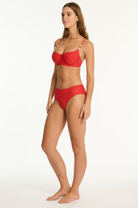 Caracus Mid Bikini Bottom Spice Red