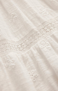 Behati Eyelet Midi Dress White