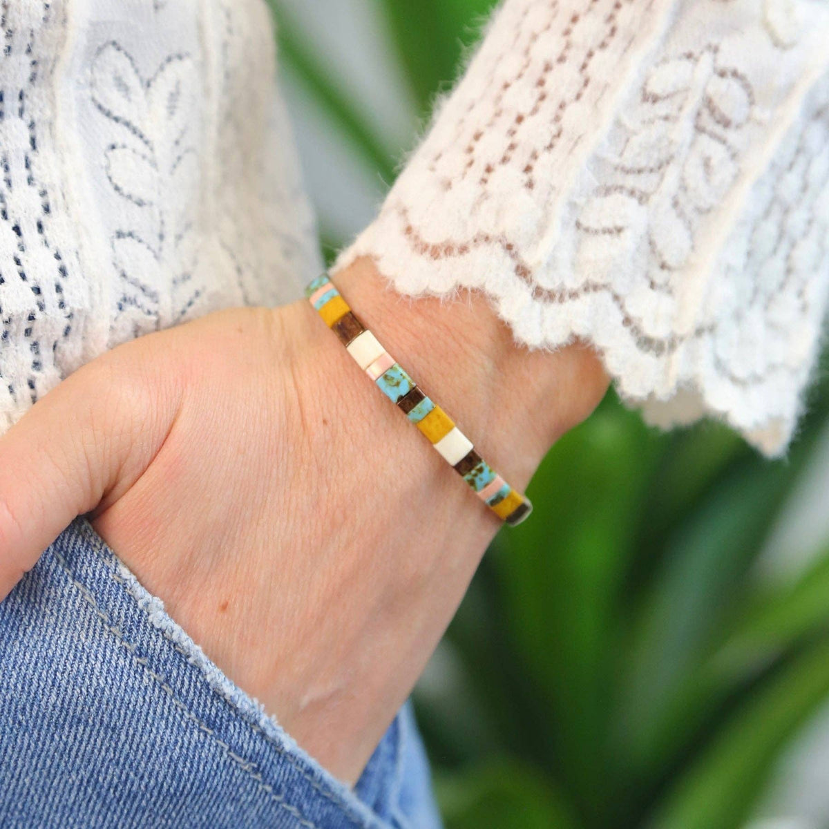 SUNDOWN - Tila Bead Bracelet | Single: 6.25 Inches - S