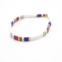 Curve- Tila Bead Bracelet | Single: 6.25 Inches - S