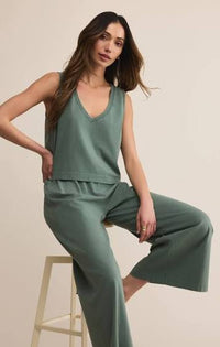 Scout Jersey Crop Flare Pant Hunter Green