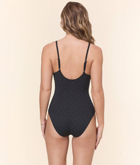 Sicily One Piece Black Eyelet