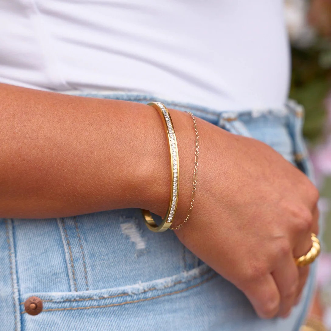 Crystal Gold Bangle