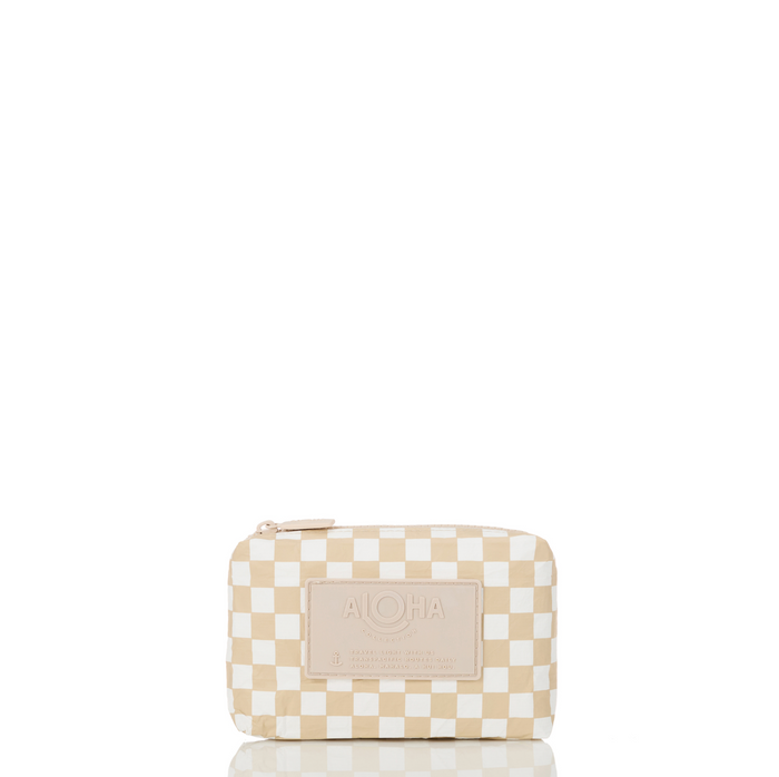 Petite Check Mini Pouch Latte