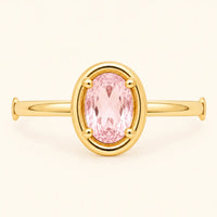 Bezel Glow Ring - Pink CZ