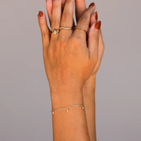 Round Solitaire Champagne Bracelet